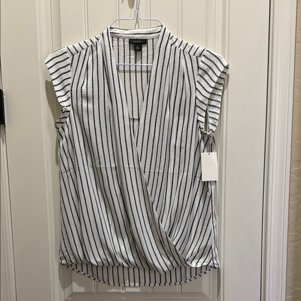 Striped Black and White Women's Top